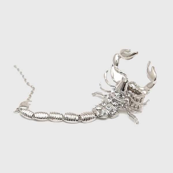 Rhinestone Scorpion Hand Bracelet - Wyvern's Hoard