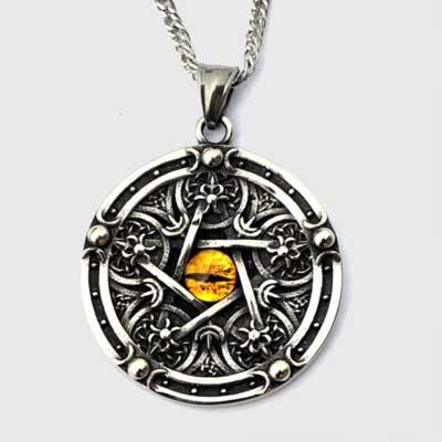 All-Seeing Eye Pentagram Necklace - Wyvern's Hoard