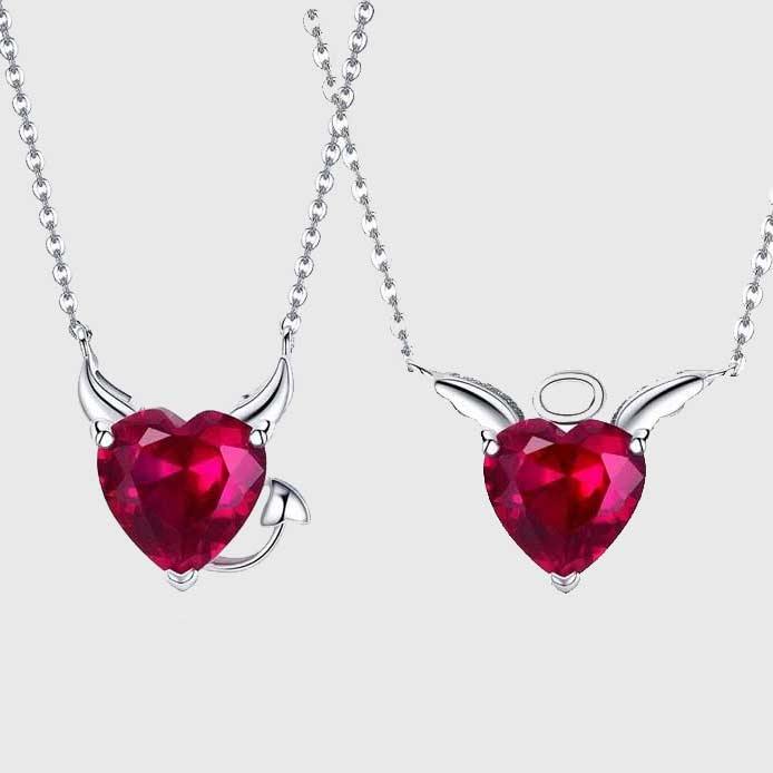Angel & Devil Couple Necklaces - Wyvern's Hoard