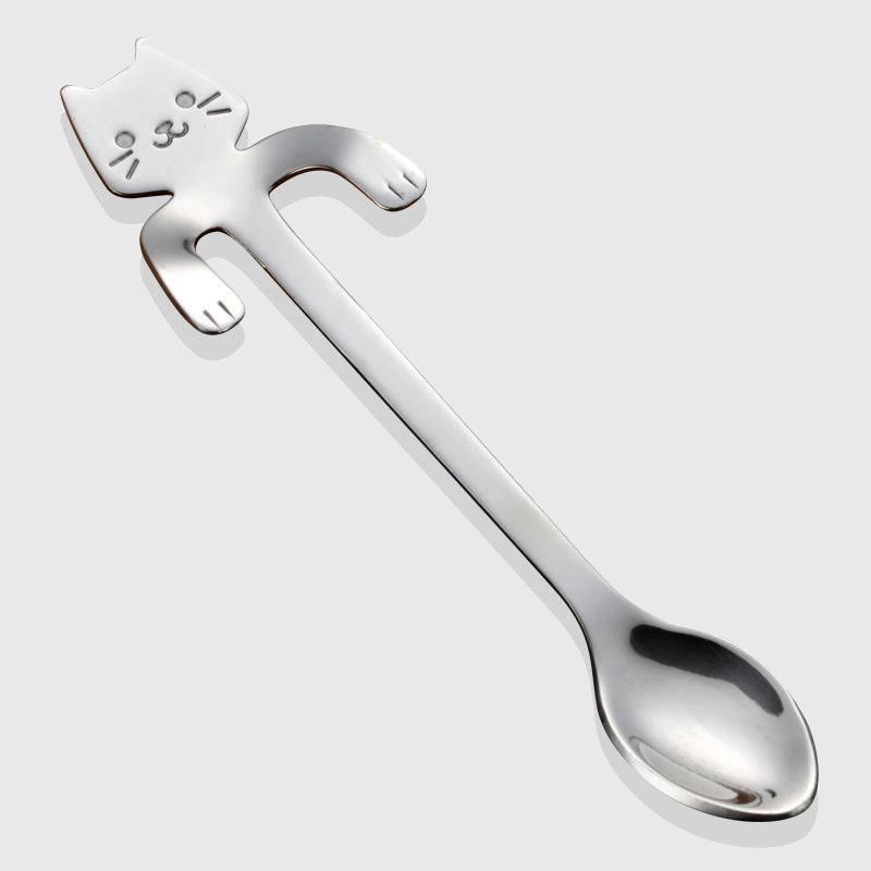 Relaxing Kitty Teaspoons (4 Pieces) - Wyvern's Hoard
