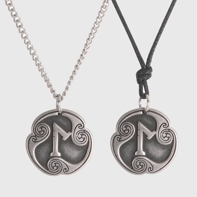 Elder Futhark Runes Medallion Necklace