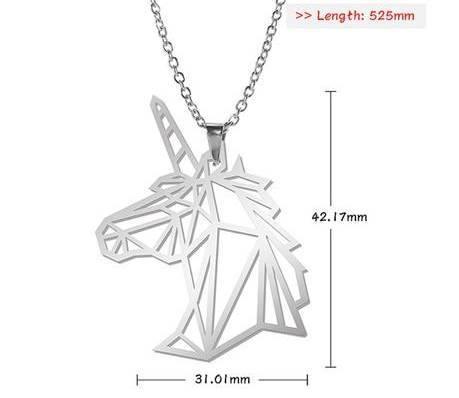 Geometric Unicorn Necklace - Wyvern's Hoard