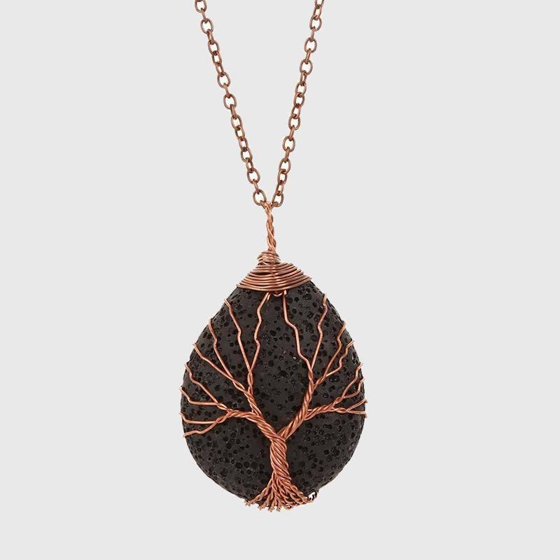 Tree of Life Lava Rock Diffuser Necklace - Wyvern's Hoard