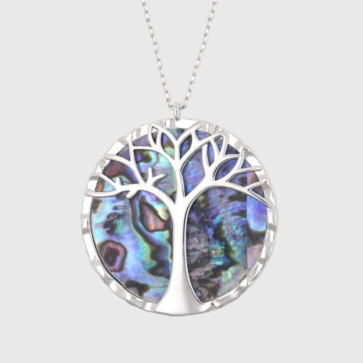 Pāua Shell Tree of Life Necklace - Wyvern's Hoard