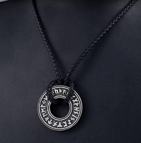 Elder Futhark Rune Circle Necklace - Wyvern's Hoard
