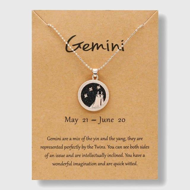 Zodiac Horoscope Rose Gold Necklace