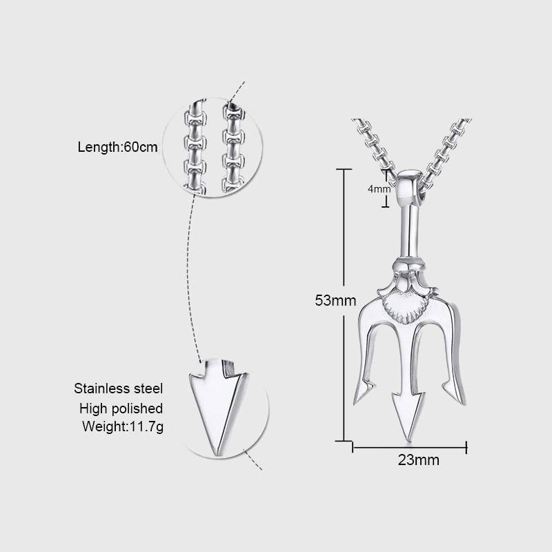 Poseidon's Trident Necklace - Wyvern's Hoard