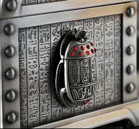 Egyptian Scarab Treasure Chest Jewelry Box - Wyvern's Hoard