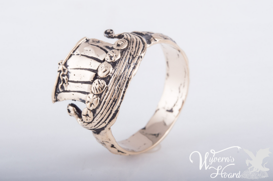 Viking Drakar Longship Ring - Wyvern's Hoard