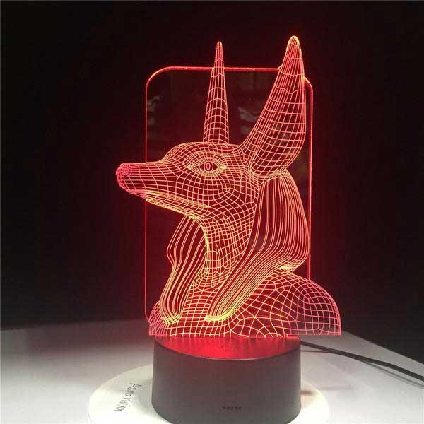 Anubis 3D Hologram Lamp - Wyvern's Hoard