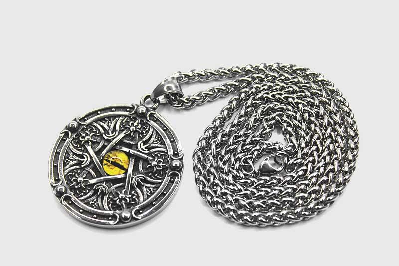 All-Seeing Eye Pentagram Necklace - Wyvern's Hoard