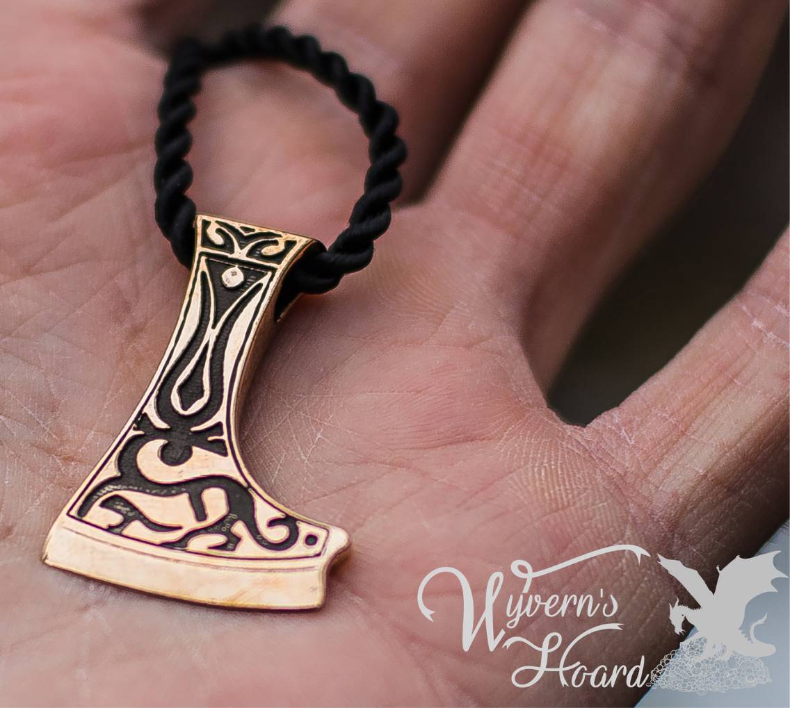 Perun's Axe with Deer Symbol Necklace