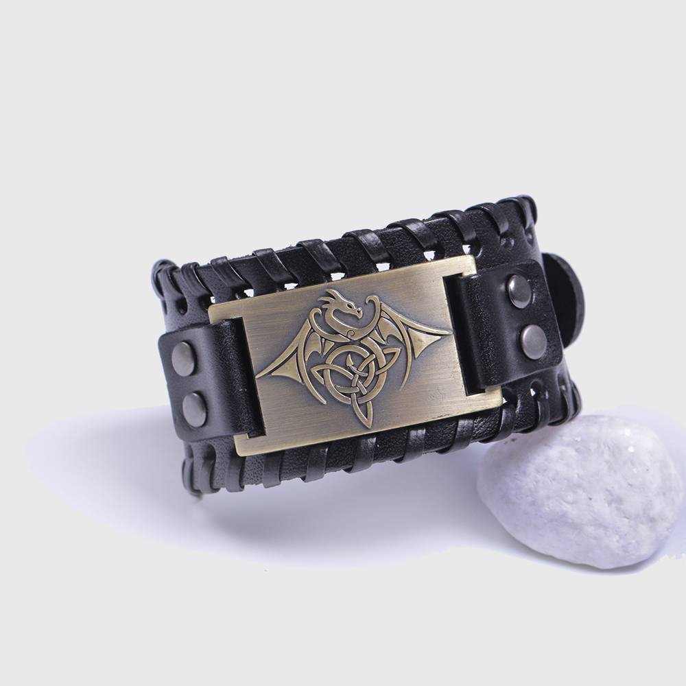 Celtic Wyvern Triquetra Bracelet