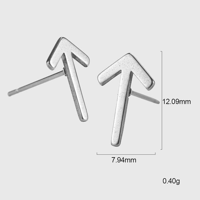 Minimalist Elder Futhark Runes Ear Studs - Wyvern's Hoard