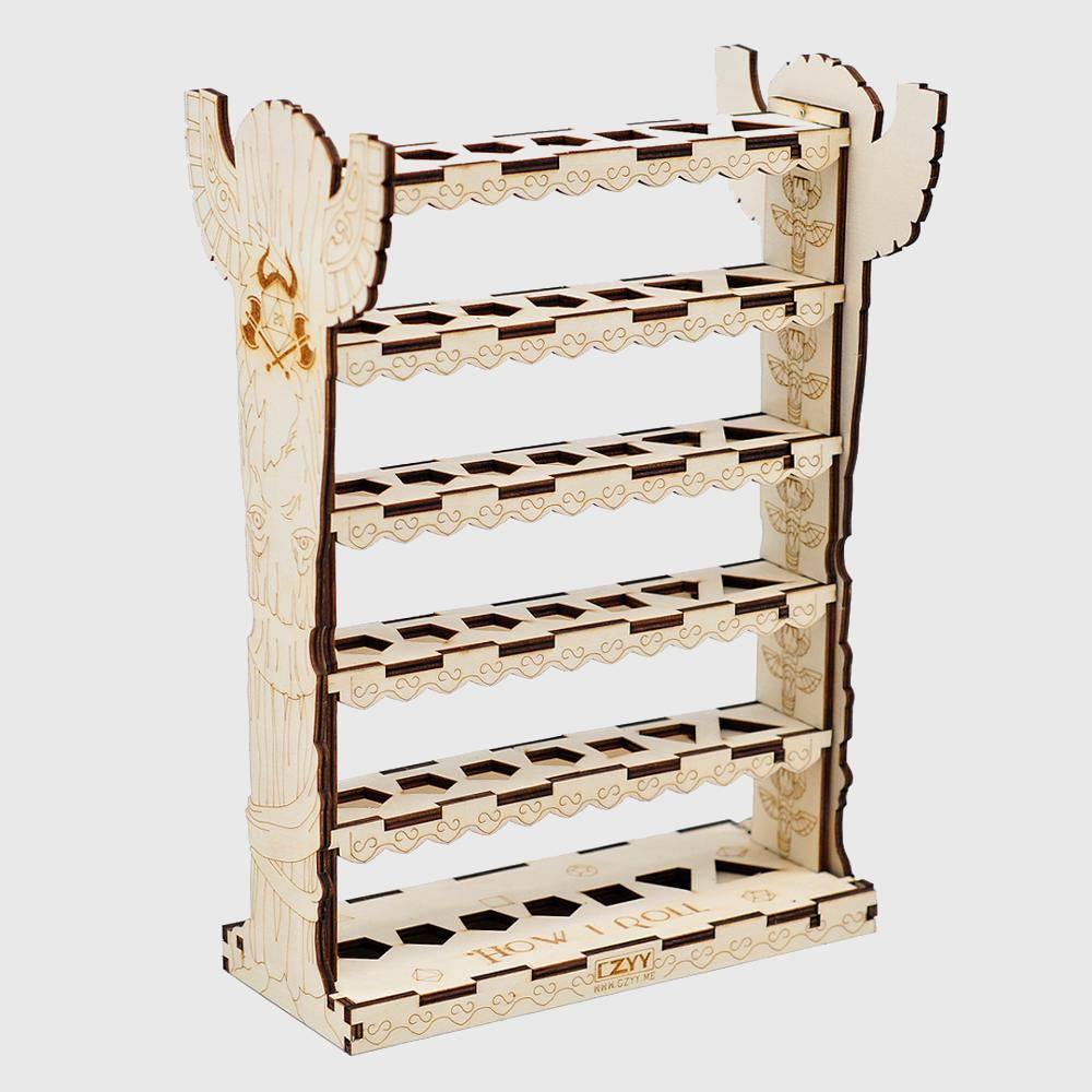 Wooden Polyhedral Dice Stand - Wyvern's Hoard