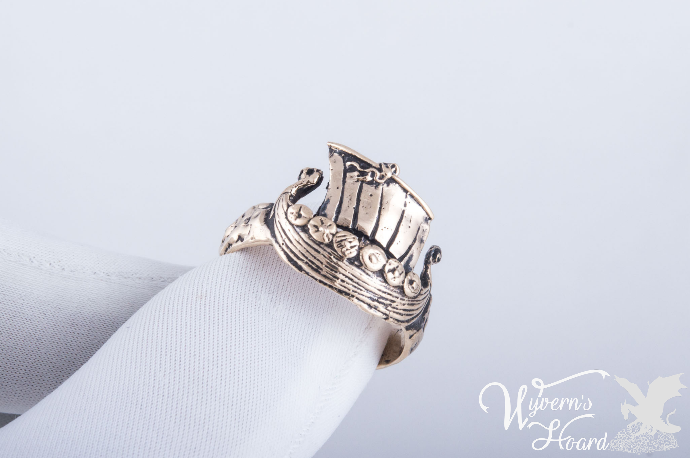 Viking Drakar Longship Ring - Wyvern's Hoard