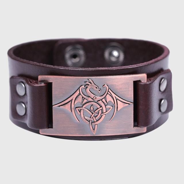 Celtic Wyvern Triquetra Bracelet