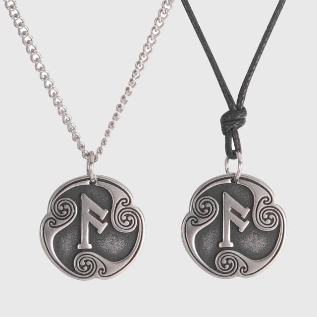 Elder Futhark Runes Medallion Necklace