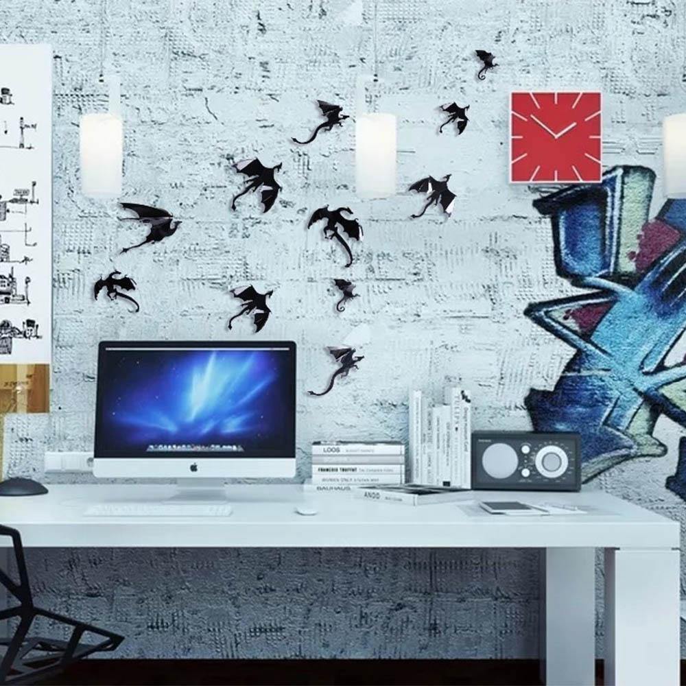 The Dragons' Flight Vinyl Wall Stickers (7 pieces) - Wyvern's Hoard