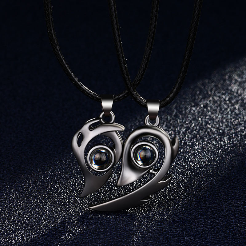 Hearts on Fire Magnetic Projection Couple Necklaces