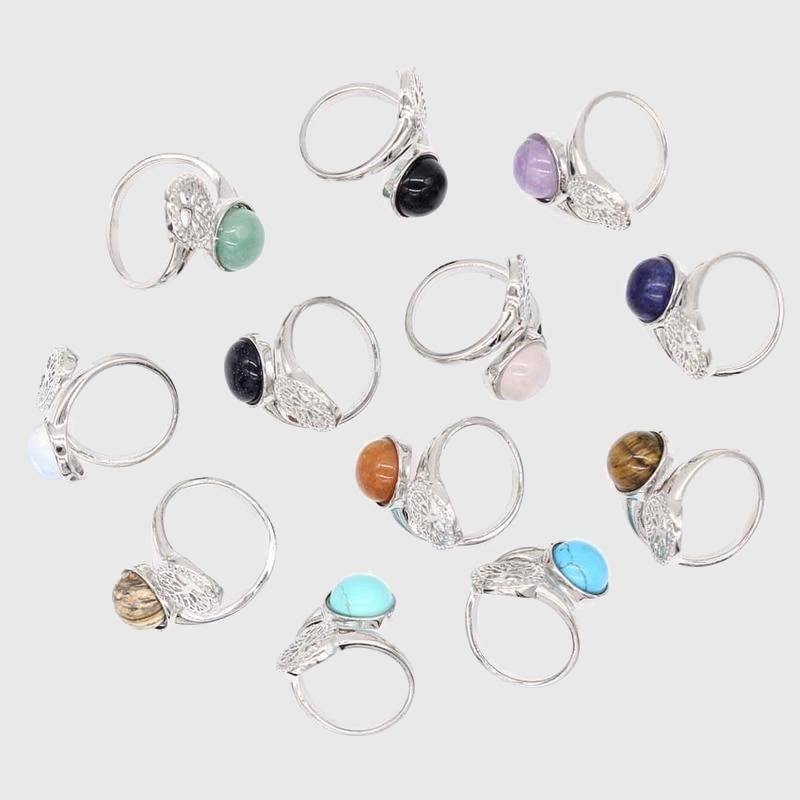 Tree of Life Natural Stone Rings - Wyvern's Hoard