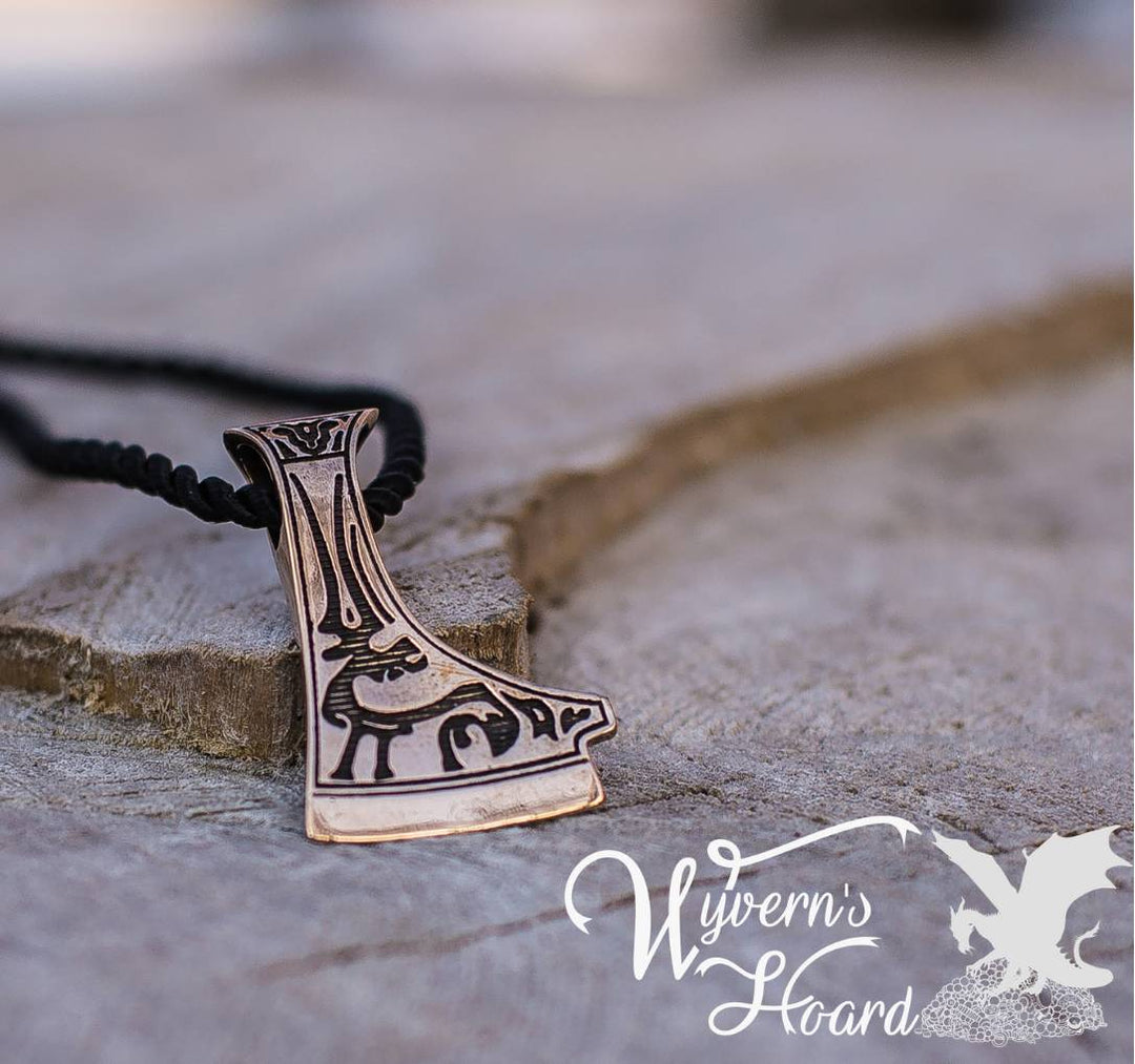 Perun's Axe with Deer Symbol Necklace