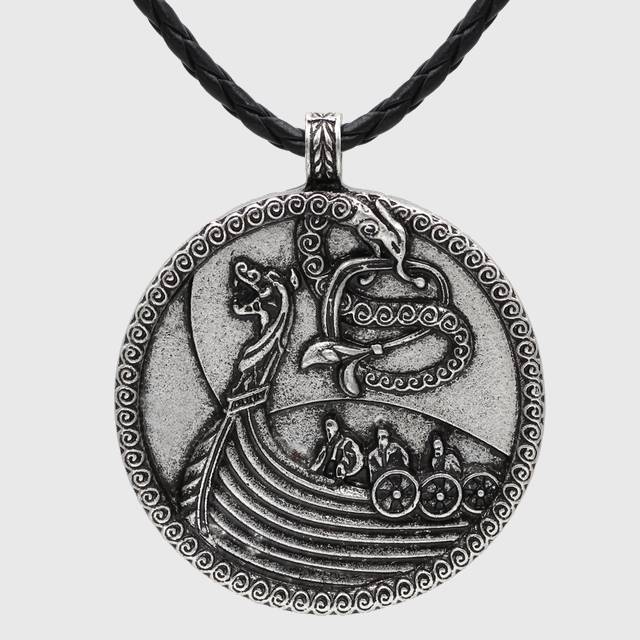 Viking Drakar Longship Necklace
