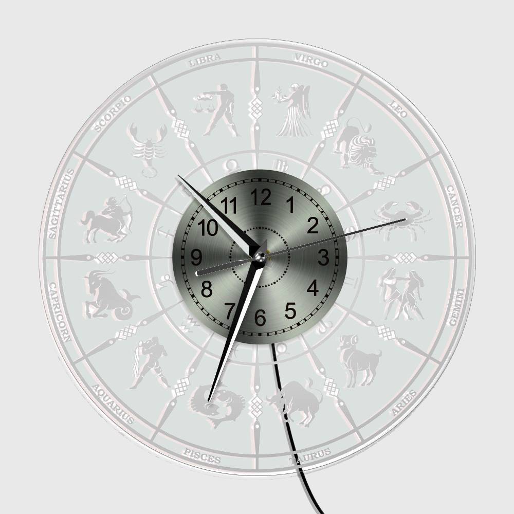 Illuminated Astrological Signs RGB Wall Clock