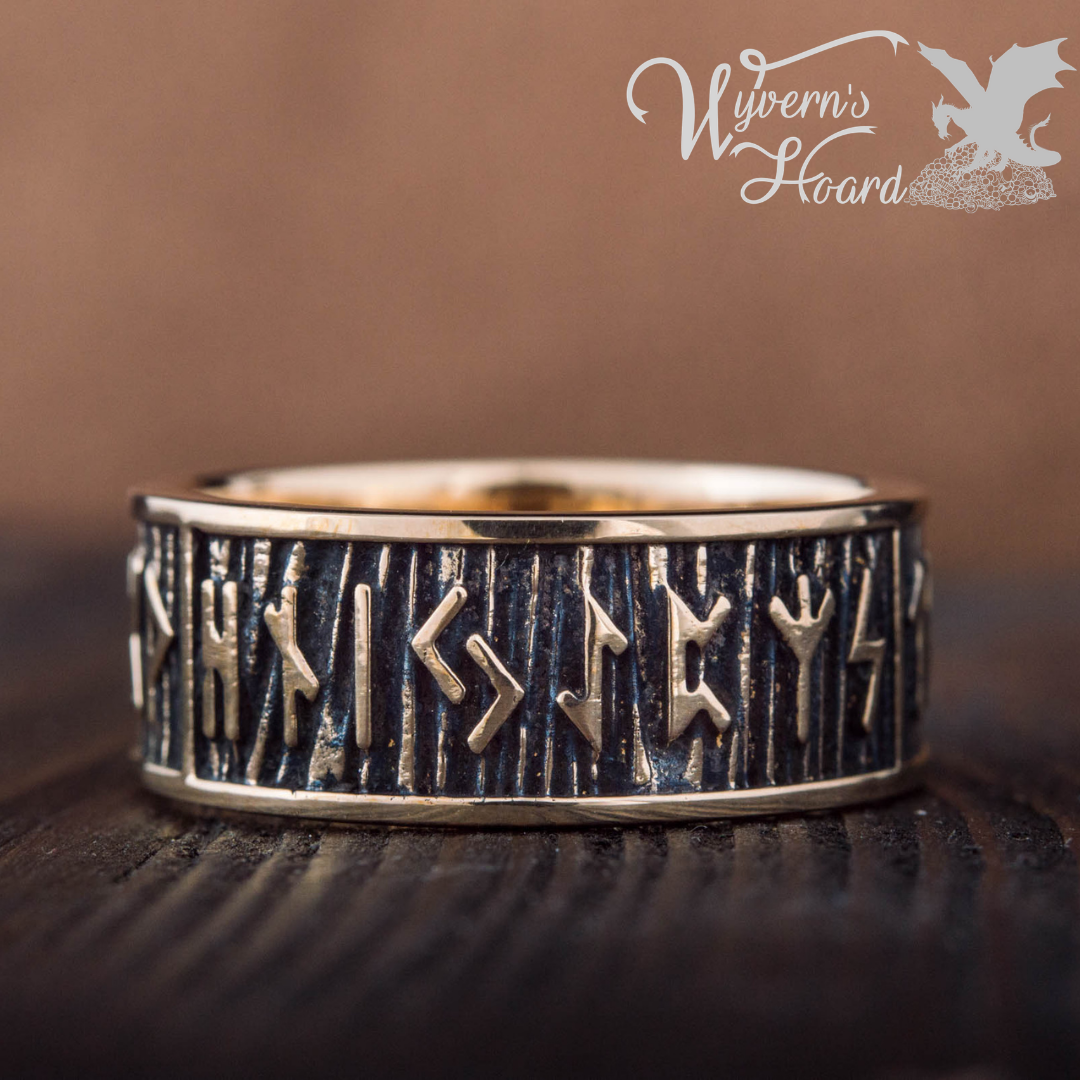 Elder Futhark Runes Ring