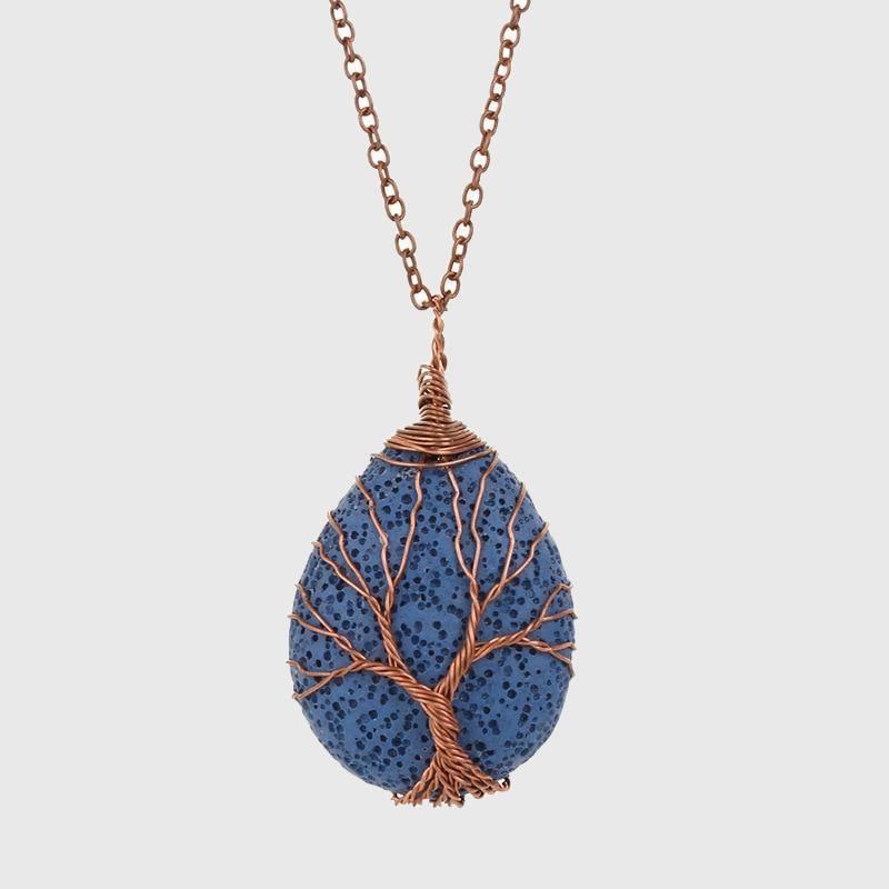 Tree of Life Lava Rock Diffuser Necklace - Wyvern's Hoard
