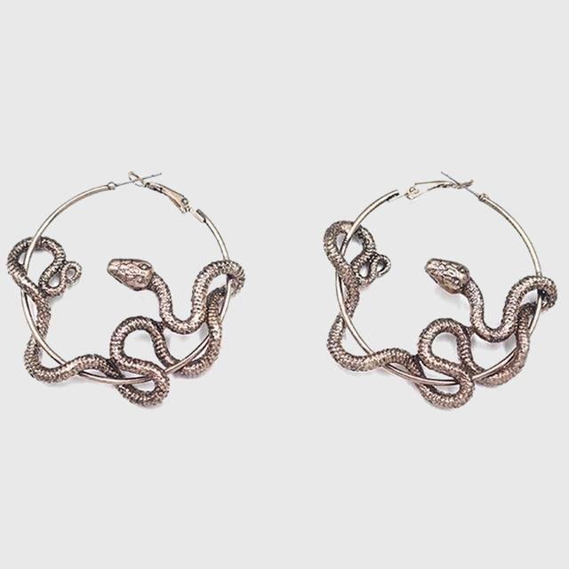 Coiling Snake Hoop Earrings - Wyvern's Hoard
