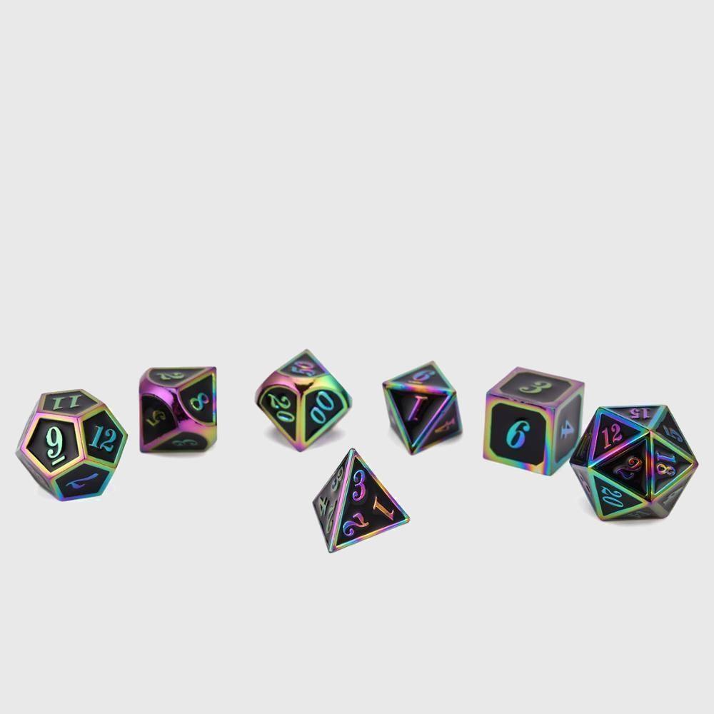Prismatic Metal Polyhedral Dice Set - Wyvern's Hoard