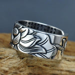 Heart Sutra Lotus Ring - Wyvern's Hoard