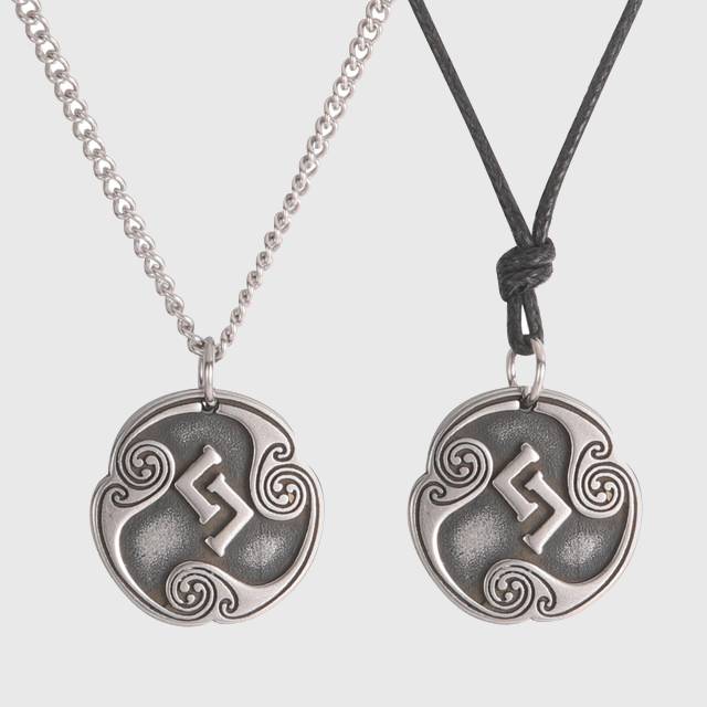 Elder Futhark Runes Medallion Necklace