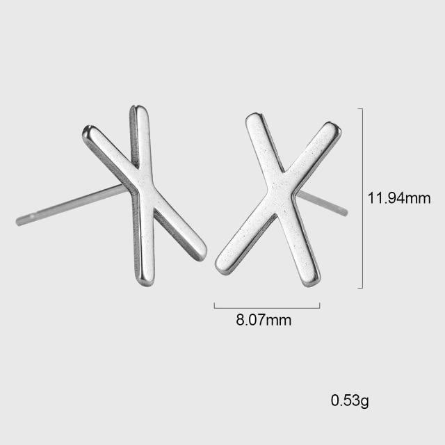 Minimalist Elder Futhark Runes Ear Studs - Wyvern's Hoard