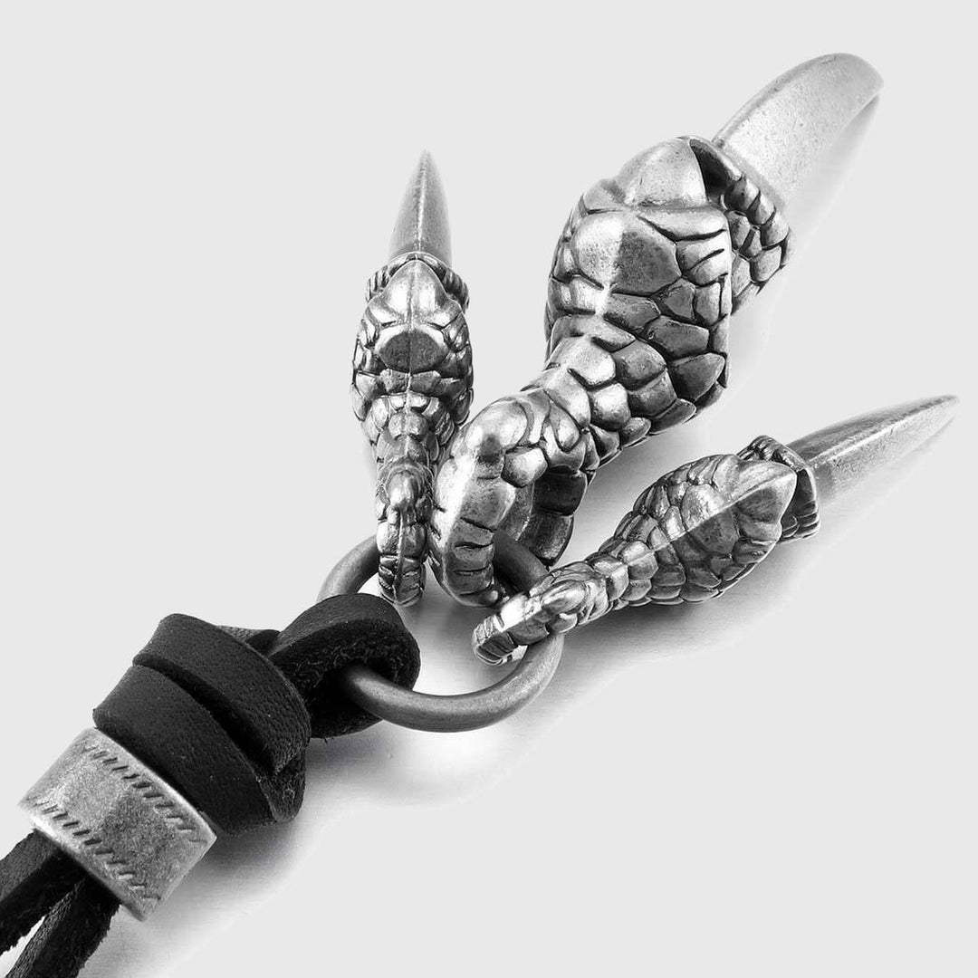 Dragon's Claws Leather Necklace - Wyvern's Hoard