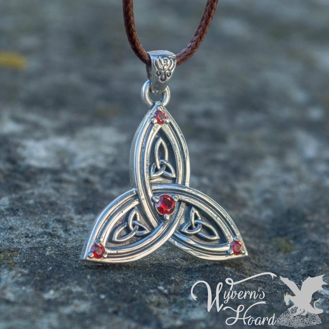 Bejeweled Triquetra Necklace