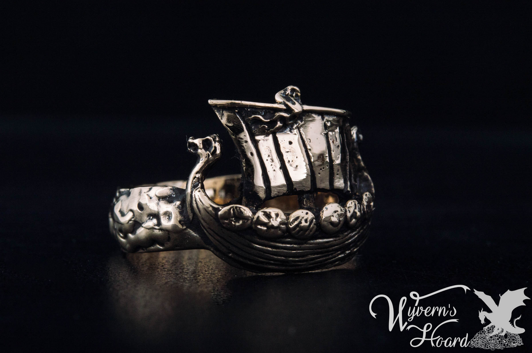 Viking Drakar Longship Ring - Wyvern's Hoard