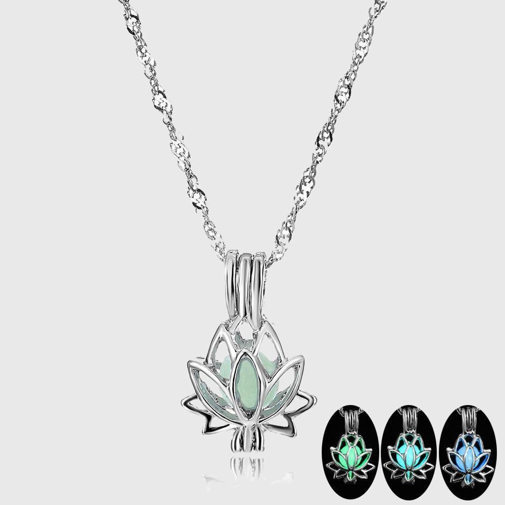Glow in the Dark Lotus Necklace - Wyvern's Hoard