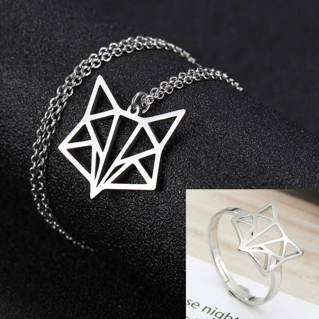 Geometric Fox Ring & Necklace - Wyvern's Hoard