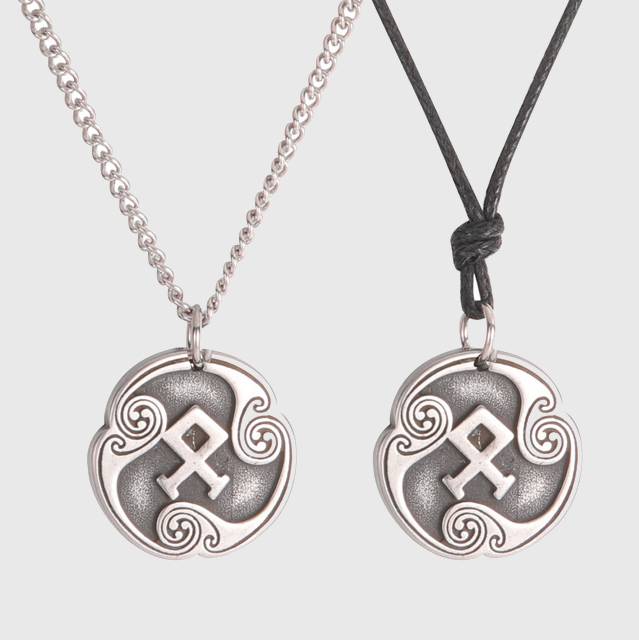 Elder Futhark Runes Medallion Necklace
