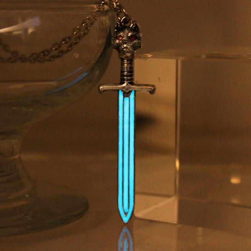 The Wolf King's Sword Glow In The Dark Necklace - Wyvern's Hoard