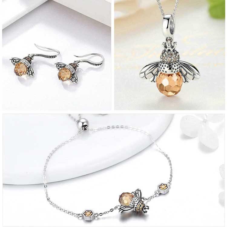Bumblebee Sterling Silver Jewelry Set - Wyvern's Hoard