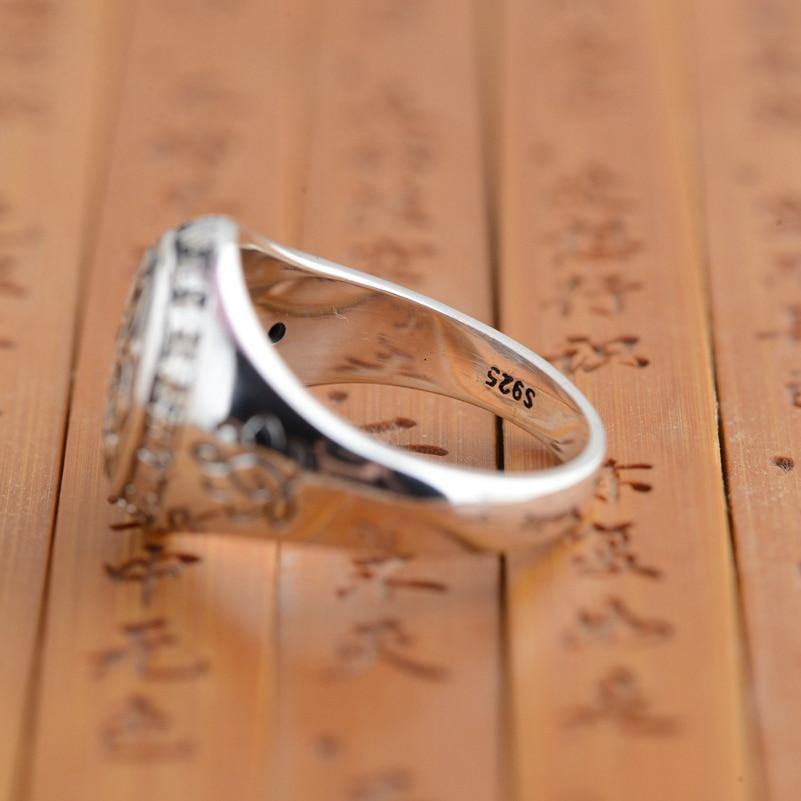 Om Mani Padme Hum Mantra Ring - Wyvern's Hoard