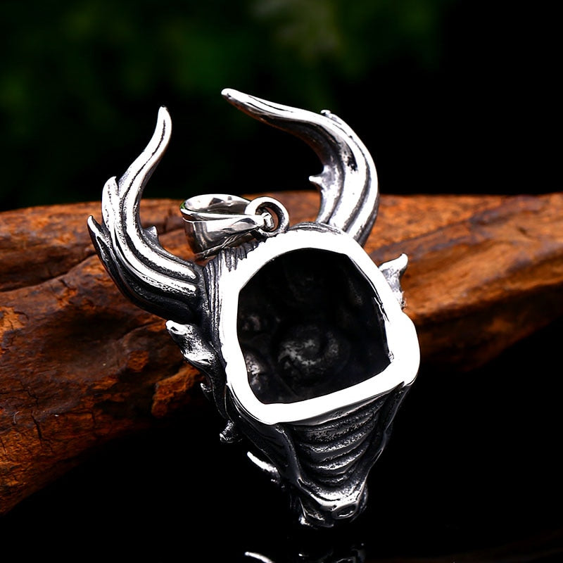 Japanese Oni Stainless Steel Necklace