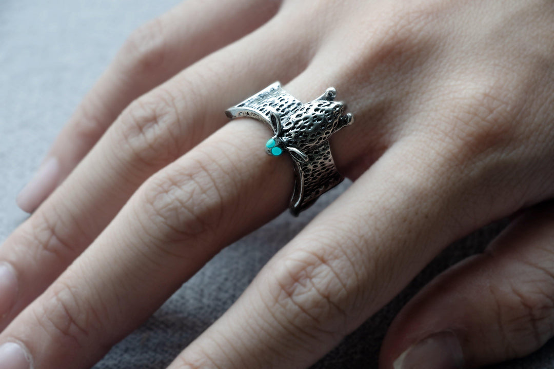 Glow in the Dark Flying Bat Ring - Wyvern's Hoard