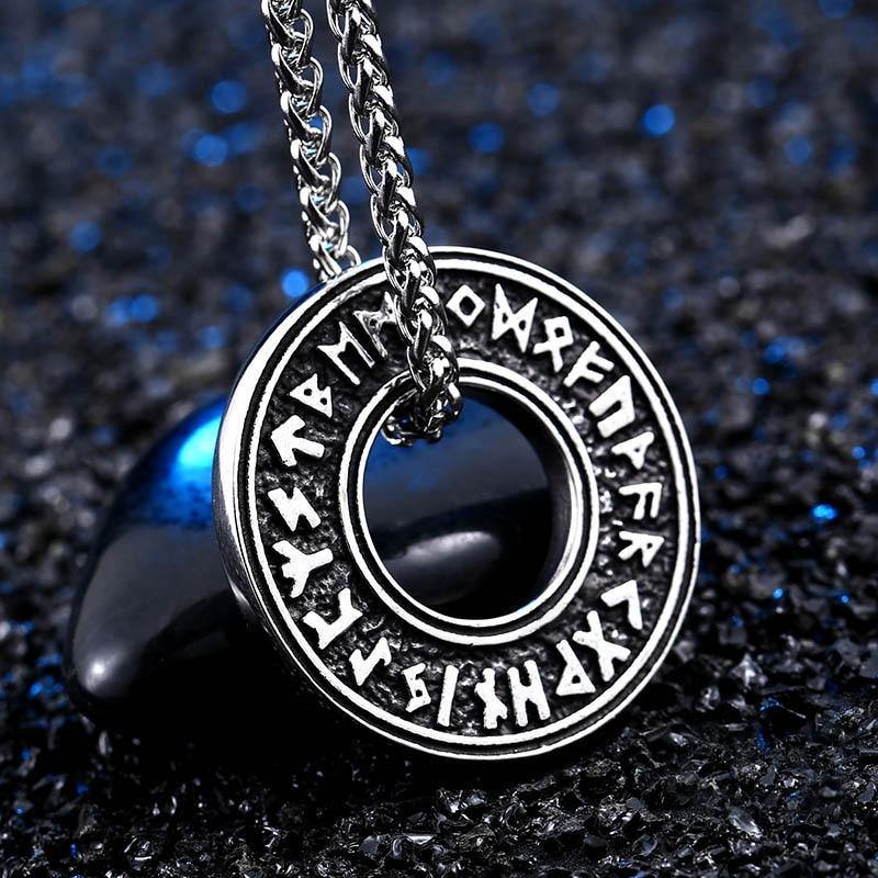 Elder Futhark Rune Circle Necklace - Wyvern's Hoard