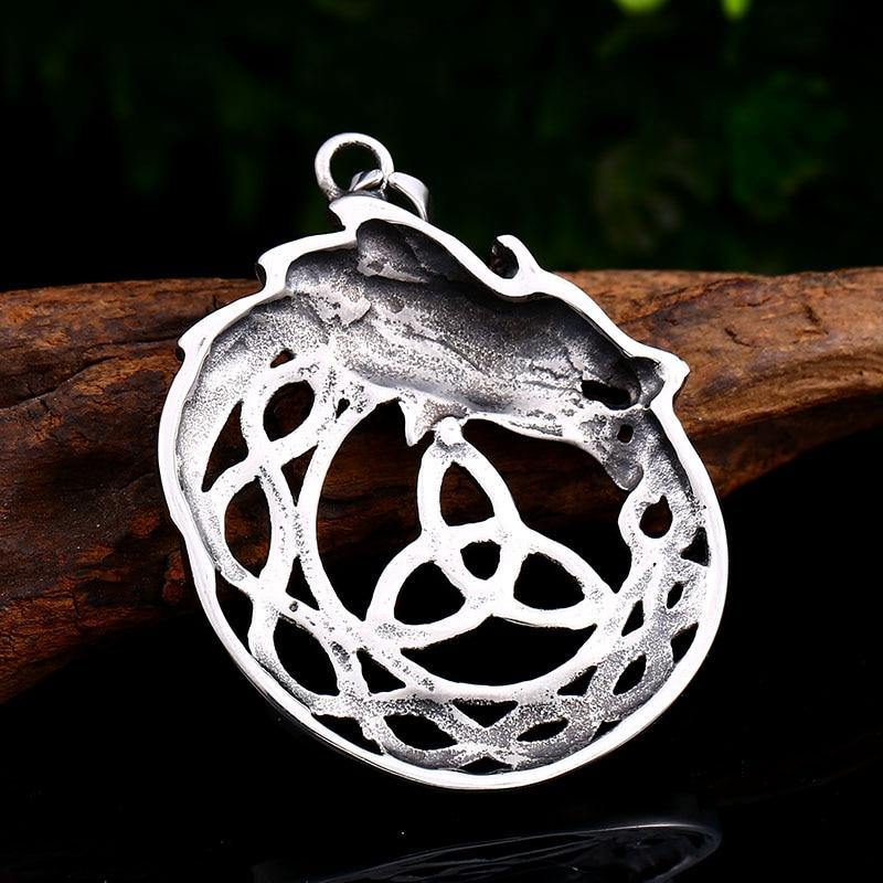 Dragon Ouroboros Triquetra Necklace - Wyvern's Hoard