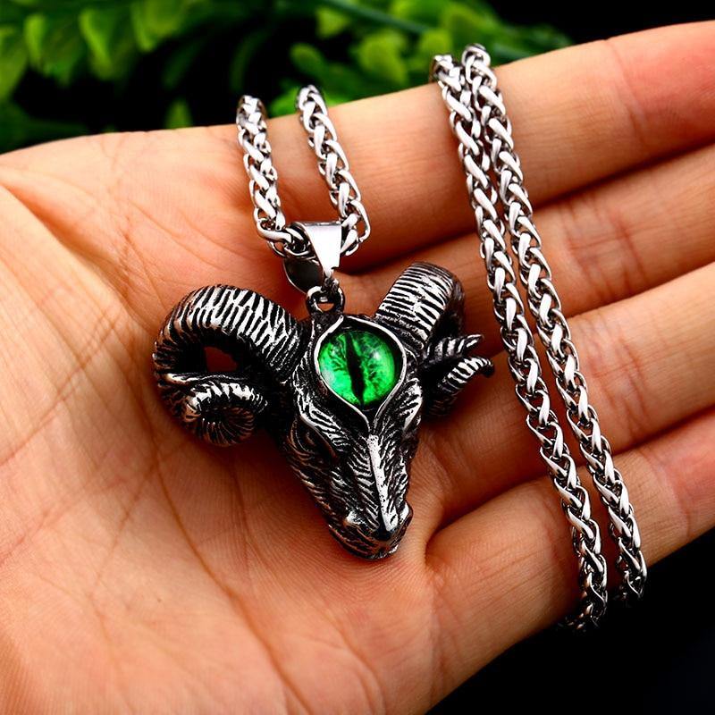 Baphomet Goat with Third Eye Necklace - Wyvern's Hoard