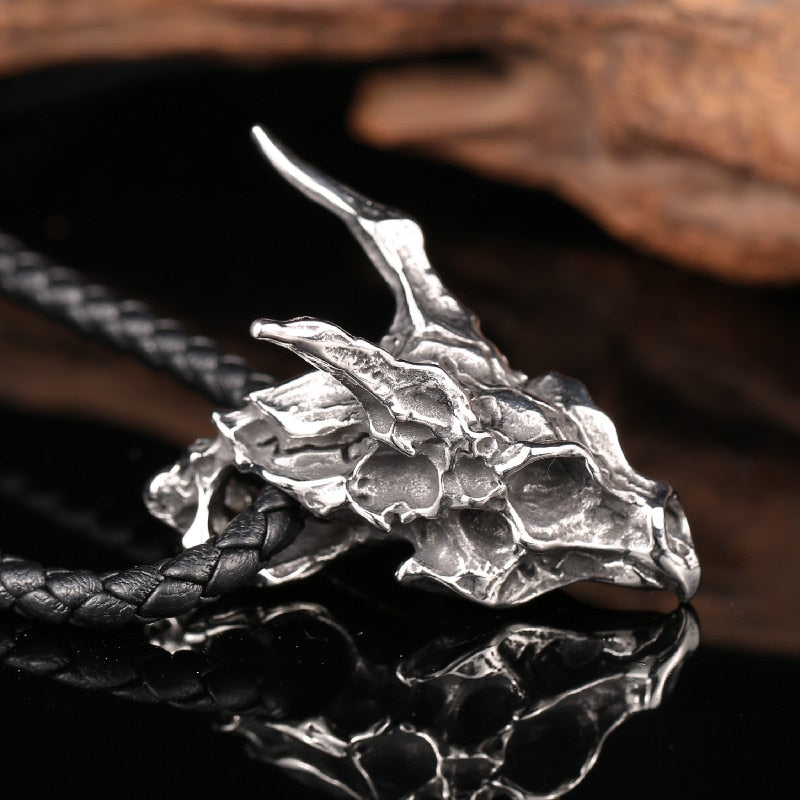 Fallen Dragon Skull Necklace